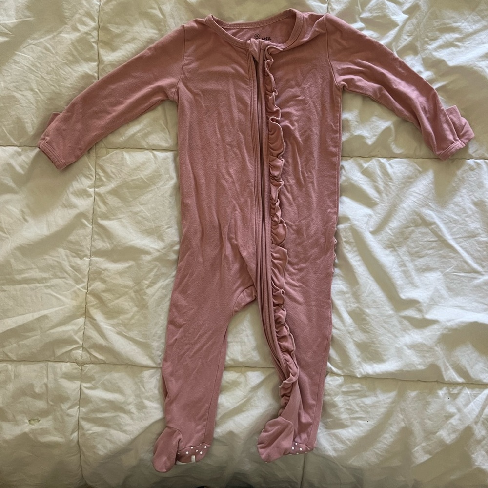 Caden lane bamboo layette pink pajamas